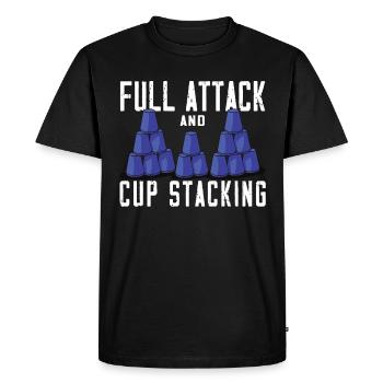 Empilage de gobelets Speed Stacker - T-shirt Premium bio Homme - noir - Devant - Nico (187cm)