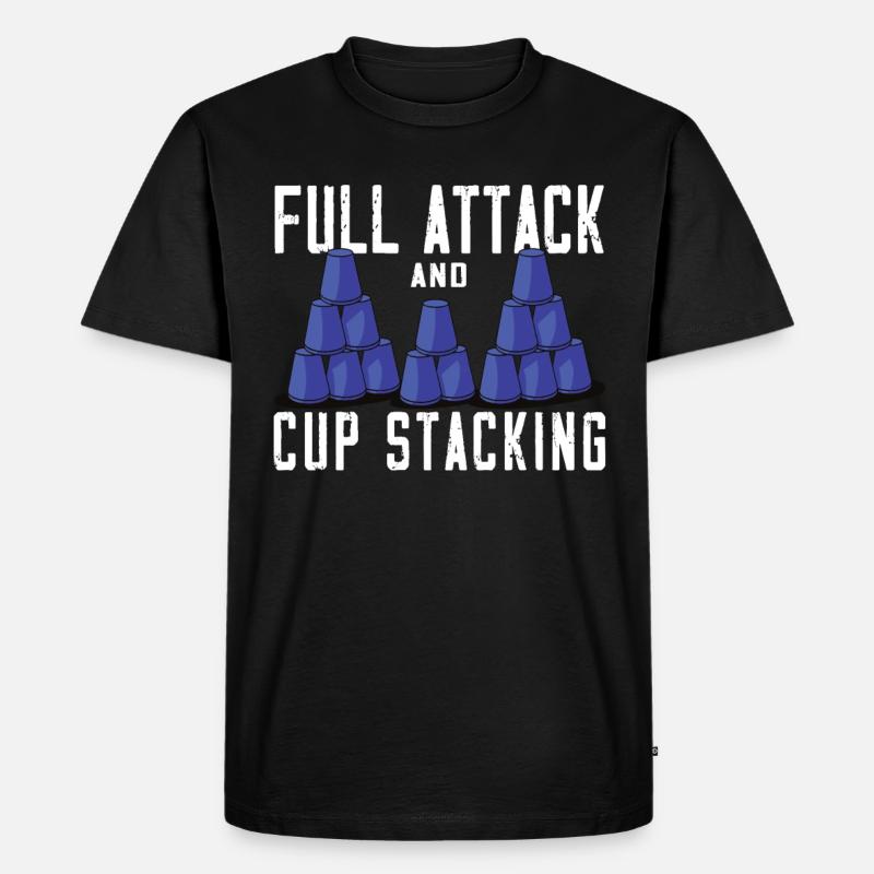 Stapeln Von Bechern Speed Stacker - Männer Premium Bio T-Shirt - Schwarz
