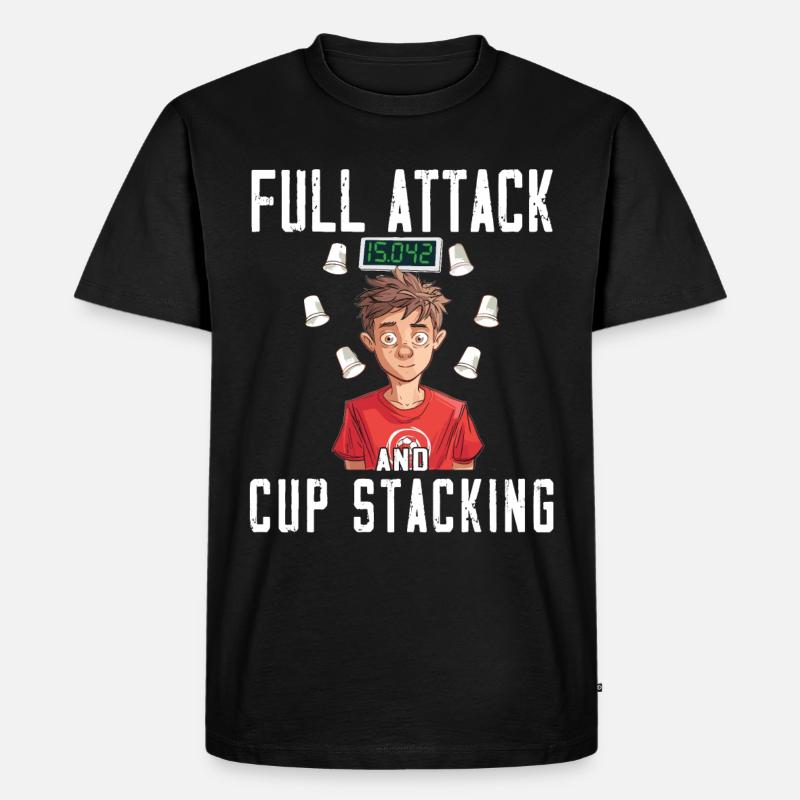 Empilage de gobelets Speed Stacker - T-shirt Premium bio Homme - noir
