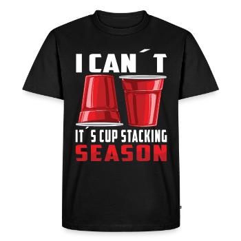 Empilage de gobelets Speed Stacker - T-shirt Premium bio Homme - noir - Devant - Nico (187cm)