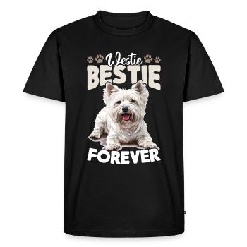 Westie West Highland White Terrier race de chien - T-shirt Premium bio Homme - noir - Devant - Nico (187cm)