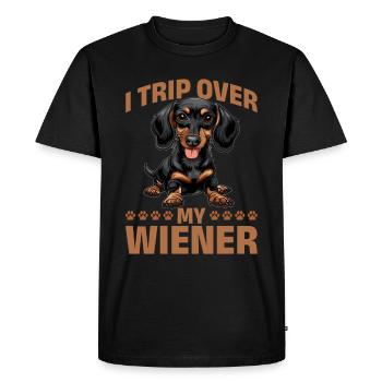 Dachshund Doxie Wiener Dog Breed - Men's Premium Organic T-Shirt - black - Front - Nico (187cm)