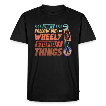 Euc E-monocycle Monocycle Électrique - T-shirt Premium bio Homme - noir - Devant - Nico (187cm)