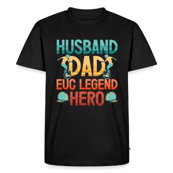 Euc E-monocycle Monocycle Électrique - T-shirt Premium bio Homme - noir - Devant - Nico (187cm)