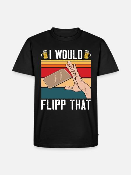 Bierdeckel Umdrehen Spiel - Männer Premium Bio T-Shirt - Schwarz