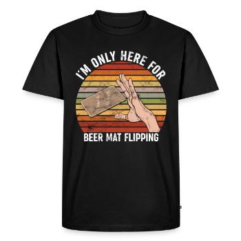 Jeu de dessous de verre Flip Over - T-shirt Premium bio Homme - noir - Devant - Nico (187cm)