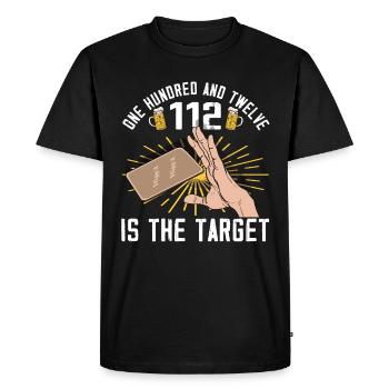 Jeu de dessous de verre Flip Over - T-shirt Premium bio Homme - noir - Devant - Nico (187cm)