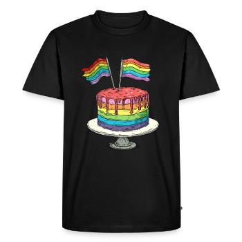 Anniversaire Naissancegay Naissance-gay Gay Gay - T-shirt Premium bio Homme - noir - Devant - Nico (187cm)