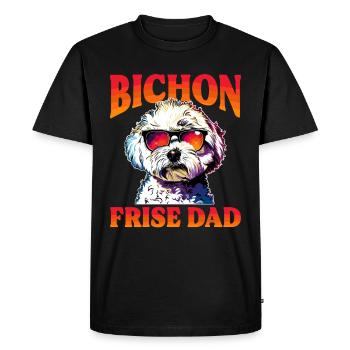 Bichon Frise Dog Breed Bichon Frise Dad - Men's Premium Organic T-Shirt - black - Front - Nico (187cm)