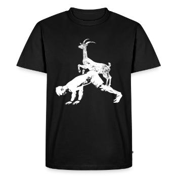 Goat yoga meditation, yoga class, yoga - Men's Premium Organic T-Shirt - black - Front - Nico (187cm)