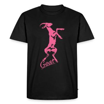 Goat yoga meditation, yoga class, yoga - Men's Premium Organic T-Shirt - black - Front - Nico (187cm)
