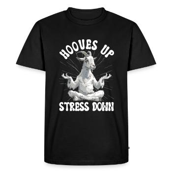 Goat yoga meditation, yoga class, yoga - Men's Premium Organic T-Shirt - black - Front - Nico (187cm)