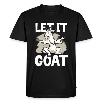 Goat yoga meditation, yoga class, yoga - Men's Premium Organic T-Shirt - black - Front - Nico (187cm)