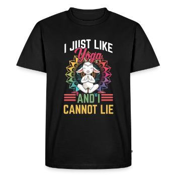 Goat yoga meditation, yoga class, yoga - Men's Premium Organic T-Shirt - black - Front - Nico (187cm)