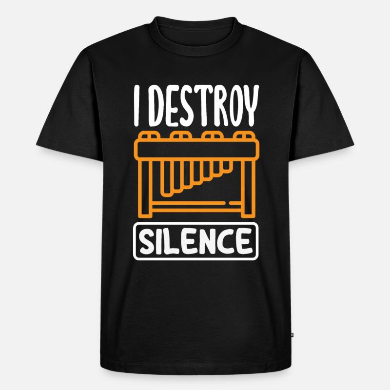 Vibraphon-musikinstrument - Männer Premium Bio T-Shirt - Schwarz