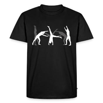 Gymnaste cool de la roue de charrette - T-shirt Premium bio Homme - noir - Devant - Nico (187cm)