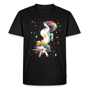 Gymnaste cool de la roue de charrette - T-shirt Premium bio Homme - noir - Devant - Nico (187cm)