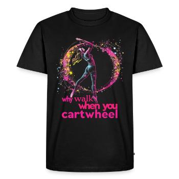 Gymnaste cool de la roue de charrette - T-shirt Premium bio Homme - noir - Devant - Nico (187cm)