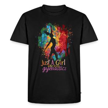 Gymnaste cool de la roue de charrette - T-shirt Premium bio Homme - noir - Devant - Nico (187cm)
