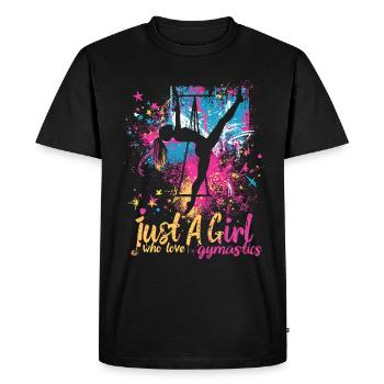 Gymnaste cool de la roue de charrette - T-shirt Premium bio Homme - noir - Devant - Nico (187cm)