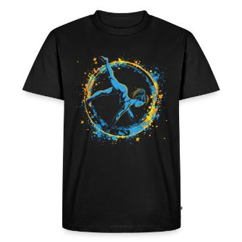 Gymnaste cool de la roue de charrette - T-shirt Premium bio Homme - noir - Devant - Nico (187cm)