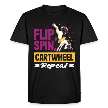Cool Wheel Stroke Gymnastics Gymnastics - Men's Premium Organic T-Shirt - black - Front - Nico (187cm)