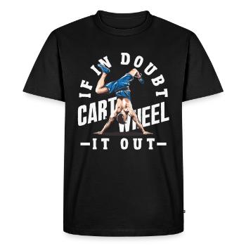 Cool cartwheel gymnastics - Men's Premium Organic T-Shirt - black - Front - Nico (187cm)