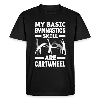 Gymnastique cool de la roue de charrette - T-shirt Premium bio Homme - noir - Devant - Nico (187cm)