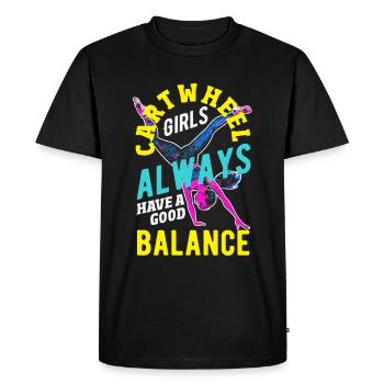 Cool Wheel Stroke Gymnastics Gymnastics - Men's Premium Organic T-Shirt - black - Front - Nico (187cm)