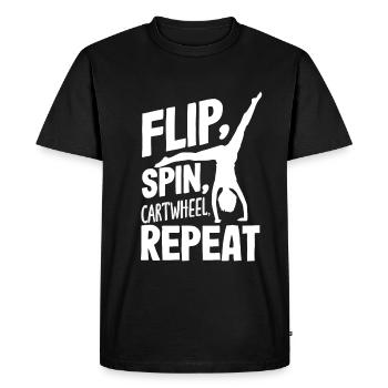 Cool Wheel Stroke Gymnastics Gymnastics - Men's Premium Organic T-Shirt - black - Front - Nico (187cm)
