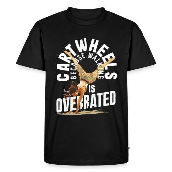 Cool cartwheel gymnastics - Men's Premium Organic T-Shirt - black - Front - Nico (187cm)