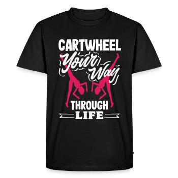 Cool cartwheel gymnastics - Men's Premium Organic T-Shirt - black - Front - Nico (187cm)