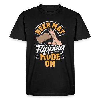 Beer mat turn over game beer - Men's Premium Organic T-Shirt - black - Front - Nico (187cm)