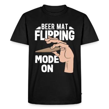 Beer mat turn over game beer - Men's Premium Organic T-Shirt - black - Front - Nico (187cm)