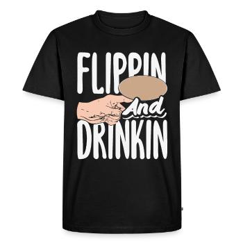 Beer mat turn over game beer - Men's Premium Organic T-Shirt - black - Front - Nico (187cm)