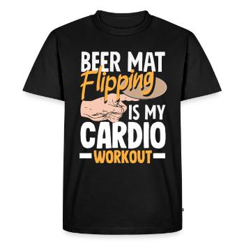 Beer mat turn over game beer - Men's Premium Organic T-Shirt - black - Front - Nico (187cm)
