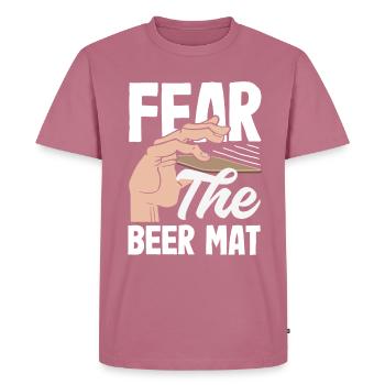 Bierdeckel Umdrehen Spiel Bier - Männer Premium Bio T-Shirt - Mauve - Vorne - Nico (187cm)