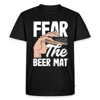 Beer mat turn over game beer - Men's Premium Organic T-Shirt - black - Front - Nico (187cm)