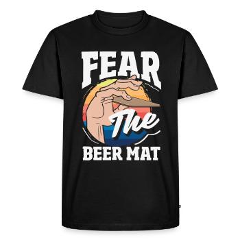 Beer mat turn over game beer - Men's Premium Organic T-Shirt - black - Front - Nico (187cm)