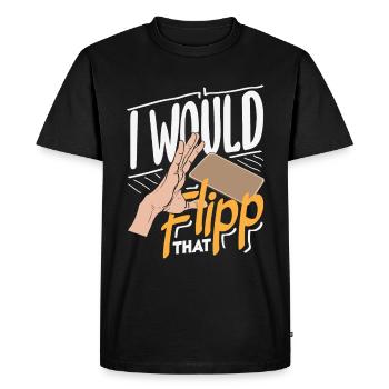 Beer mat turn over game beer - Men's Premium Organic T-Shirt - black - Front - Nico (187cm)