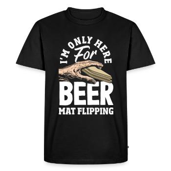 Beer mat turn over game beer - Men's Premium Organic T-Shirt - black - Front - Nico (187cm)