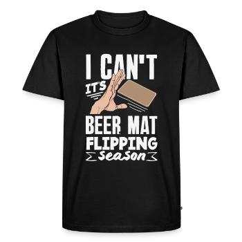 Beer mat turn over game beer - Men's Premium Organic T-Shirt - black - Front - Nico (187cm)