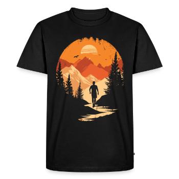 Conception de course pour les coureurs au marathon - T-shirt Premium bio Homme - noir - Devant - Nico (187cm)