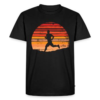 Conception de course pour les coureurs au marathon - T-shirt Premium bio Homme - noir - Devant - Nico (187cm)