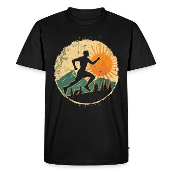 Conception de course pour les coureurs au marathon - T-shirt Premium bio Homme - noir - Devant - Nico (187cm)
