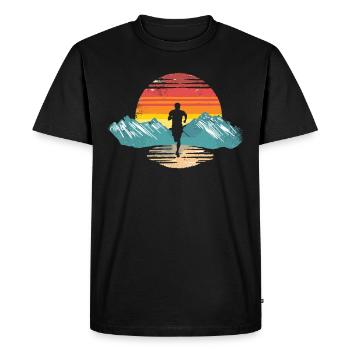 Conception de course pour les coureurs au marathon - T-shirt Premium bio Homme - noir - Devant - Nico (187cm)