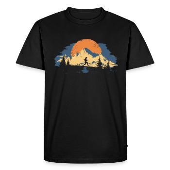 Conception de course pour les coureurs au marathon - T-shirt Premium bio Homme - noir - Devant - Nico (187cm)