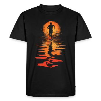 Conception de course pour les coureurs au marathon - T-shirt Premium bio Homme - noir - Devant - Nico (187cm)