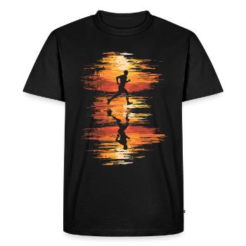 Conception de course pour les coureurs au marathon - T-shirt Premium bio Homme - noir - Devant - Nico (187cm)