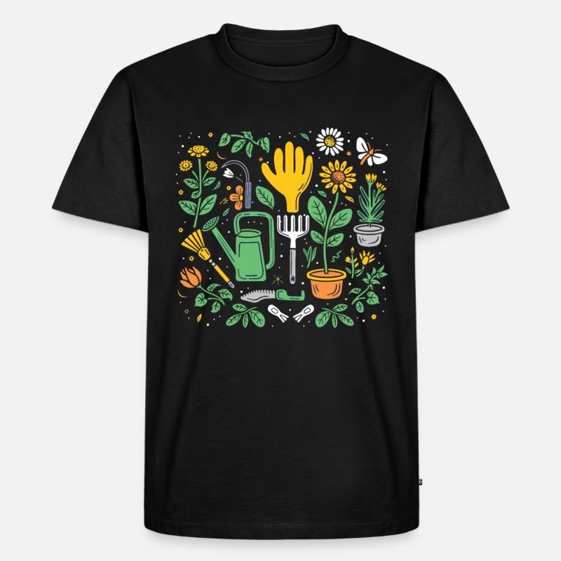 Permakultur Lebensmittel Compost - Männer Premium Bio T-Shirt - Schwarz